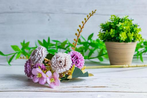 フラワーインテリア フラワーインテリア 観葉植物,緑,花瓶の写真素材