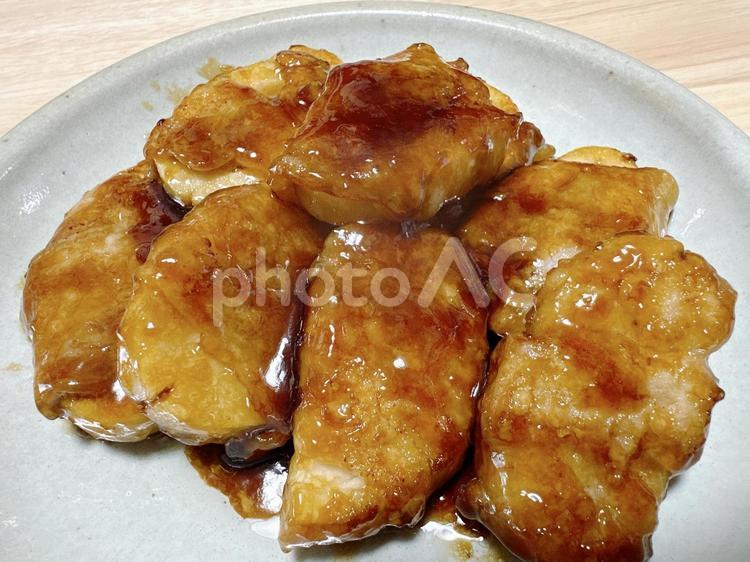 タケノコの豚肉巻き タケノコ,豚肉,手作りの写真素材