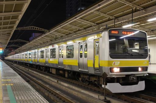 JR総武線、E231系0番台、B19編成 jr,総武線,e231系の写真素材