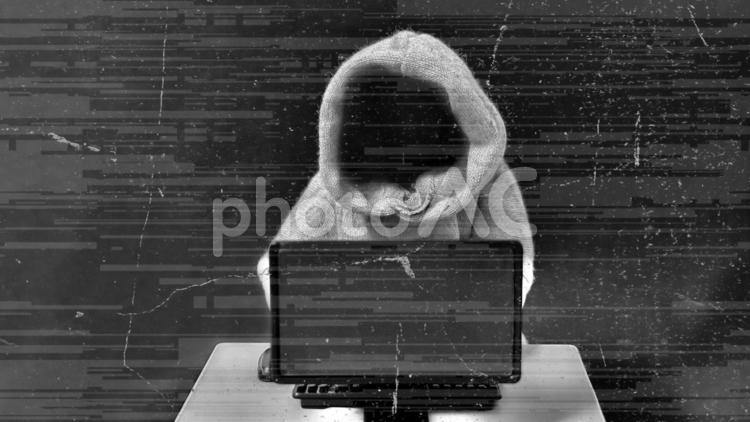 ハッカー、サイバー攻撃のイメージ素材１ ハッカー,サイバー攻撃,ハッキングの写真素材