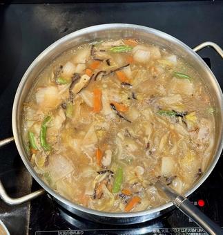 バイキング　作りたての八宝菜 煮込み料理,八宝菜,白菜の写真素材