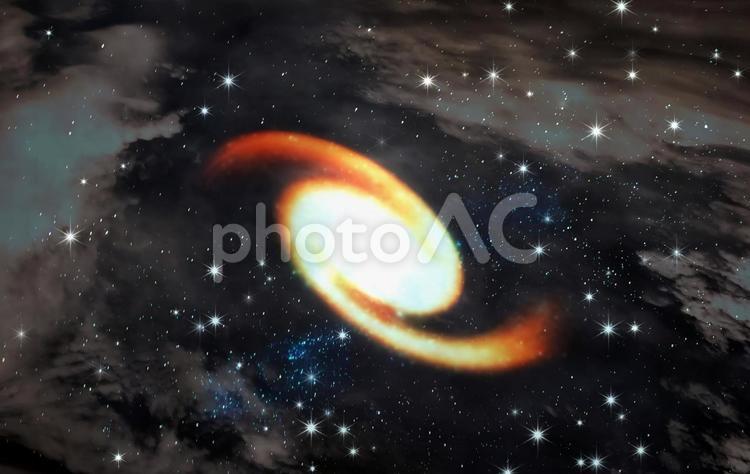 背景素材/宇宙空間・渦巻き星雲イメージ 宇宙,宇宙空間,スペースの写真素材