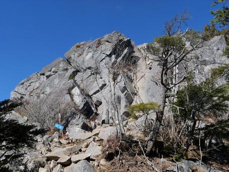 乾徳山 鳳岩 乾徳山 鳳岩 乾徳山,山梨市,奥秩父の写真素材