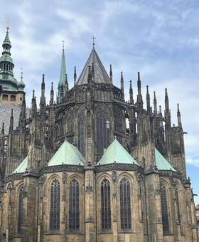 プラハの街並み　 プラハの街並み,教会,プラハの写真素材
