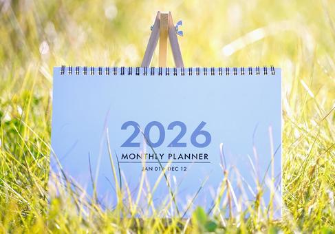 ２０２６年のカレンダー カレンダー,２０２６年,新年の写真素材