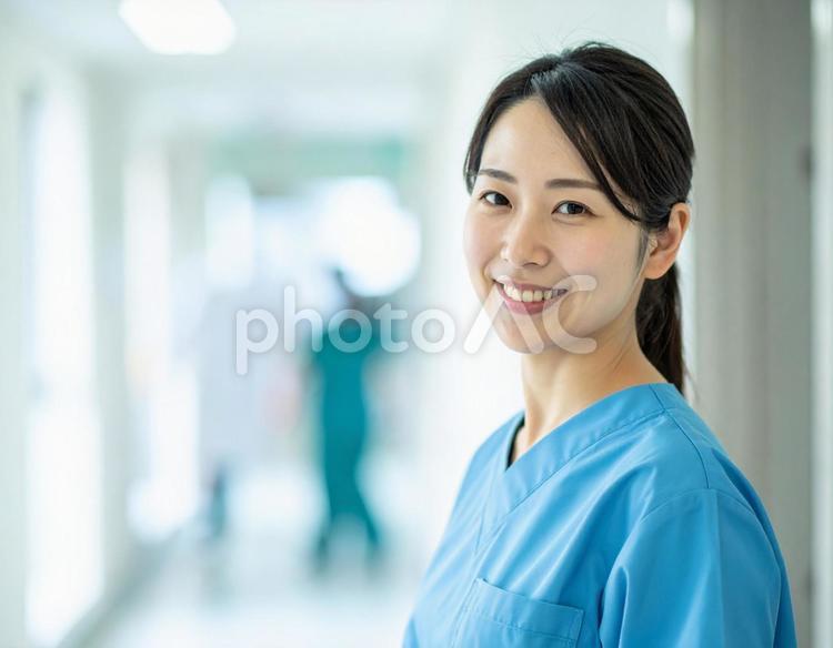 笑顔の女性の看護師・医師 女性,看護師,医師の写真素材