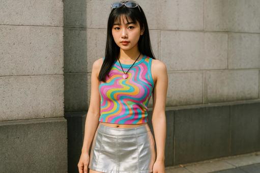 銀色ミニスカY2K 銀色ミニスカY2Kの写真