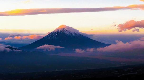 Mount Fuji at sunset, JPG