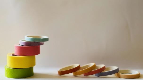 マスキングテープ、コピースペース マスキングテープ,テープ,カラフルの写真素材