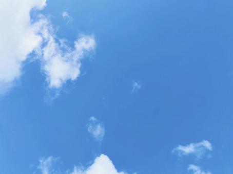 Blue sky background_flowing white clouds, blue sky, sky, light, JPG