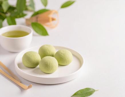 抹茶の和菓子 抹茶の和菓子 の写真