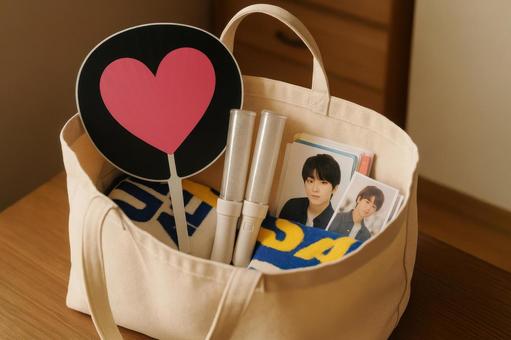 イベント前に準備する推し活バッグ イベント前に準備する推し活バッグの写真