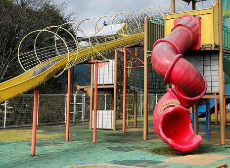 滑り台 滑り台,すべり台,遊具の写真素材