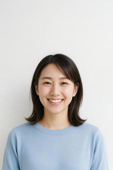 笑顔の女性ポートレートの写真