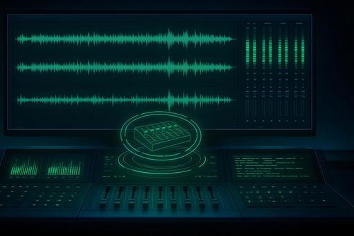 近未来の音響編集の写真