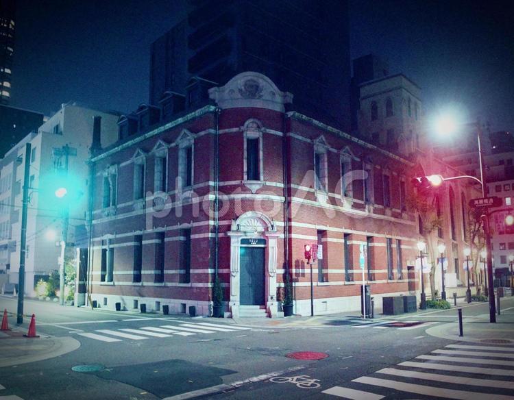 夜の北浜付近イメージ素材 北浜,大阪,高麗橋ビルディングの写真素材