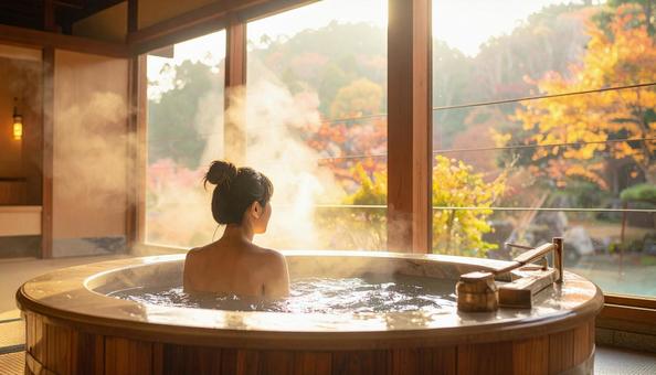 温泉のアップ 温泉のアップの写真