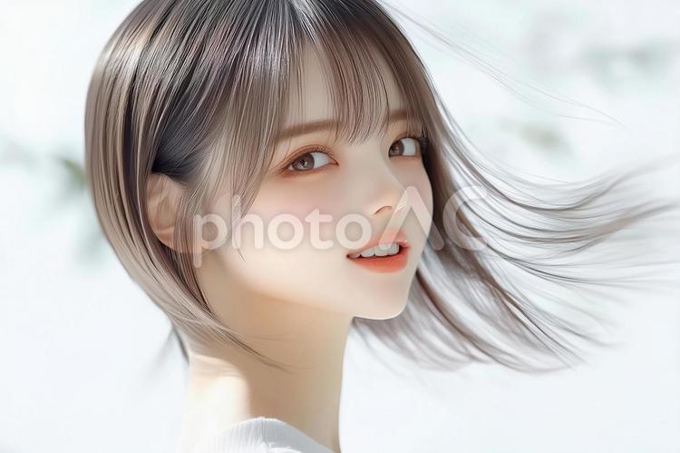 キレイな髪の美しい若い女性の美容イメージ 女性,美容,スキンケアの写真素材