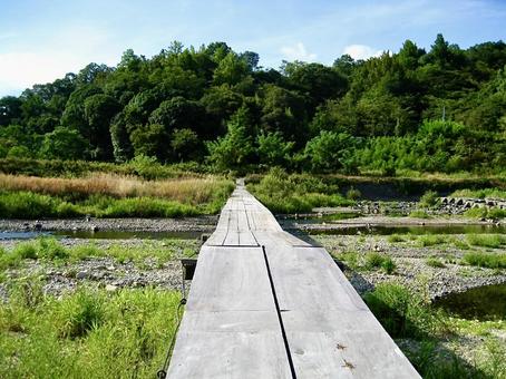小田川の沈下橋 小田川の沈下橋 岡山県,矢掛町,小田川の写真素材