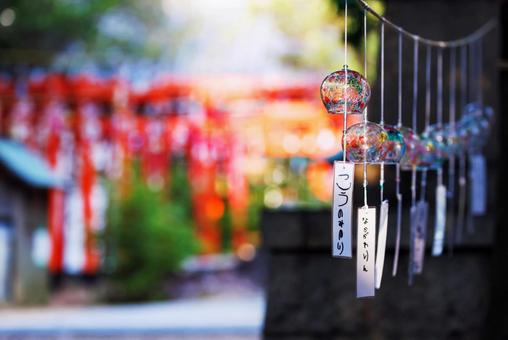 大阪蜂田神社の風鈴まつり 大阪蜂田神社の風鈴まつり 風鈴,蜂田神社,神社の写真素材