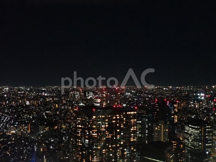 【新宿】夜景（コピースペースあり） 夜景,新宿,西口の写真素材