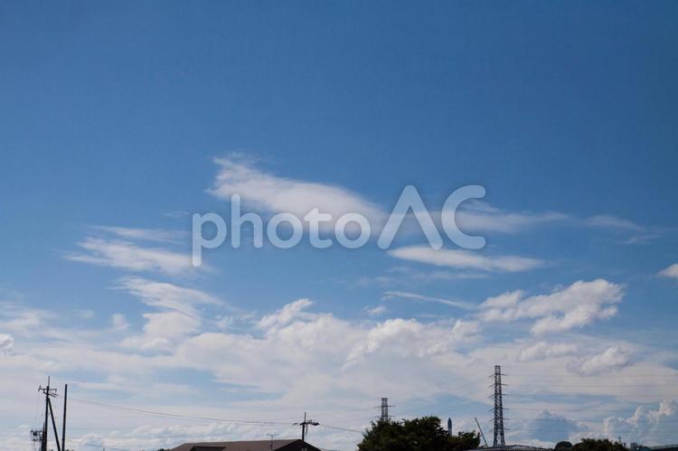 白と青 白,青,空の写真素材