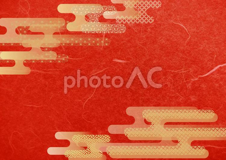 赤色和紙和柄パターンテクスチャ背景素材 背景,和風,和柄の写真素材