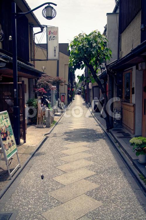 京都の風景イメージ写真 京都,路地,三条の写真素材