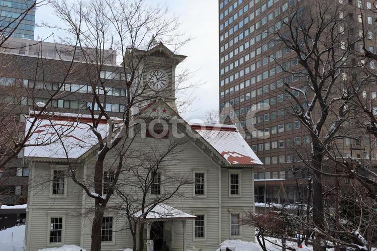 札幌市時計台 冬,さっぽろ,アクセスの写真素材