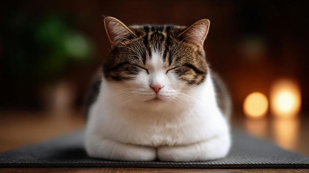 家の中で眠る猫 家の中で眠る猫の写真