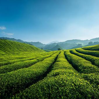 なだらかな茶の丘 なだらかな茶の丘の写真