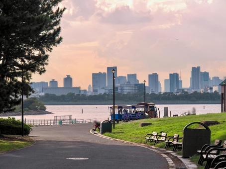 葛西臨海公園の景色 葛西臨海公園の景色 葛西臨海公園,空,海の写真素材