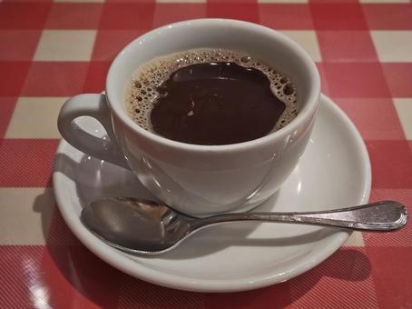 昭和な喫茶店のホットコーヒー:スプーン付 昭和な喫茶店のホットコーヒー:スプーン付 コーヒー,カップ,スプーンの写真素材
