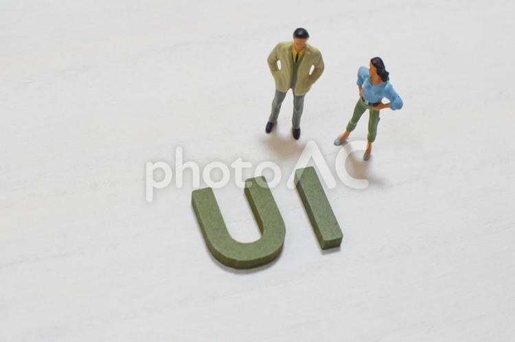 ユーザーインターフェイス　UIの文字⑤ ユーザーインターフェイス,ui,プロファイルの写真素材