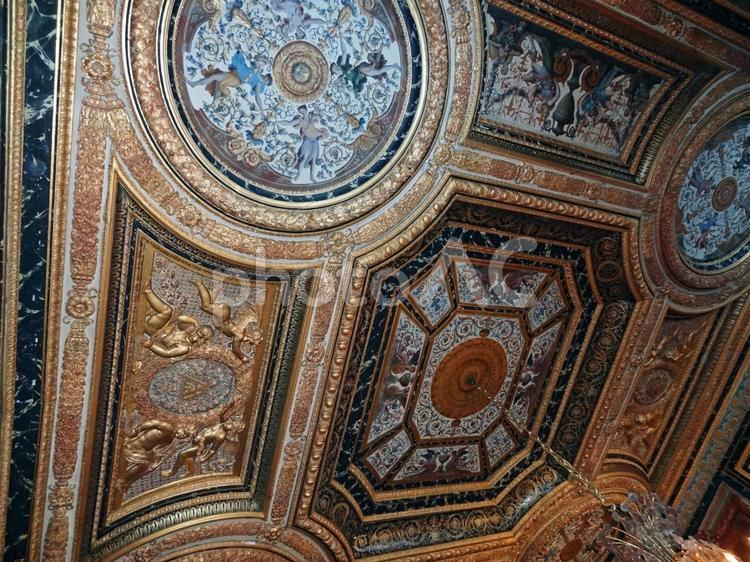 フォンテーヌブロー城　ルイ１３世の寝室 フランス,フォンテーヌブロー,フォンテーヌブロー城の写真素材