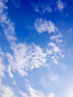 秋空 秋空,秋,オータムの写真素材
