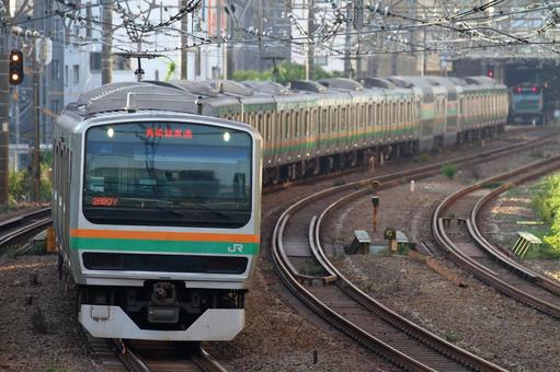 JR東日本、E231系、湘南新宿ライン JR東日本、E231系、湘南新宿ライン jr,jr東日本,e231系の写真素材