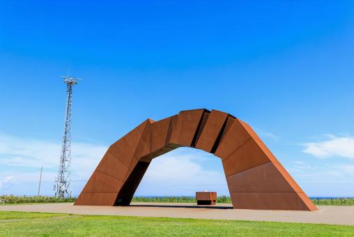 Symbolic statue commemorating the return of the Northern Territories, symbolic statue for the return of the northern territories, root city, nemuro, JPG