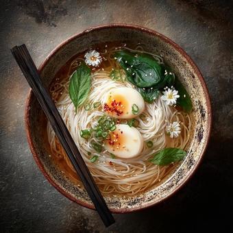 美味しそうな素麺 美味しそうな素麺の写真