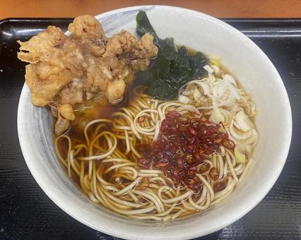 かき揚げそば　立ち食いそば かき揚げそば,かき揚げ,そばの写真素材