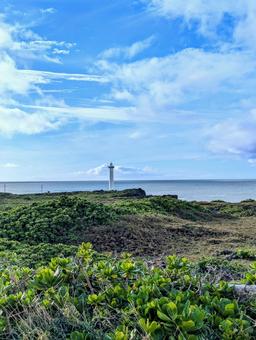 沖縄 残波岬 灯台 沖縄 残波岬 灯台の写真
