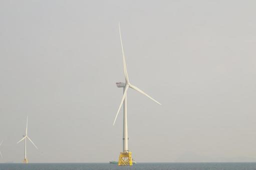 洋上風力発電機 洋上風力発電機 洋上,風力発電機,海洋の写真素材