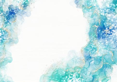 Background Texture Alcohol Ink Watercolor Art Lame Glitter Gold Powder Blue Emerald Blue Background Texture Alcohol Ink Watercolor Art Lame Glitter Gold Powder Blue Emerald Blue