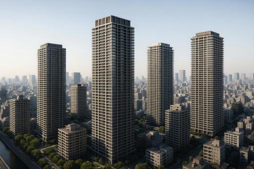 投資家目線の高層マンション群 投資家目線の高層マンション群の写真