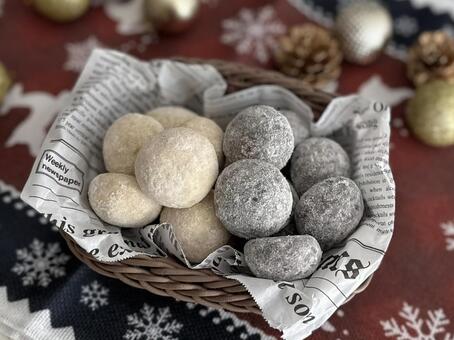 スノーボールクッキー スノーボール,クッキー,焼き菓子の写真素材