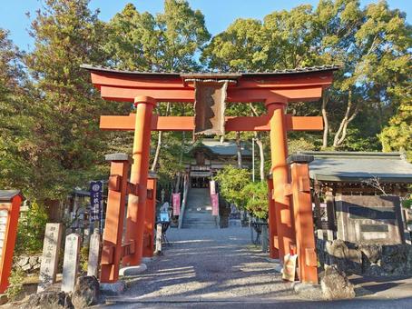 三重県-敢國神社-鳥居 敢國神社,神社,伊賀国の写真素材