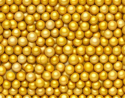黄金色の光沢豆の集合 黄金色の光沢豆の集合の写真