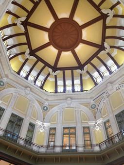Photo, tokyo station, marunouchi north exit station building, ceiling dome, 