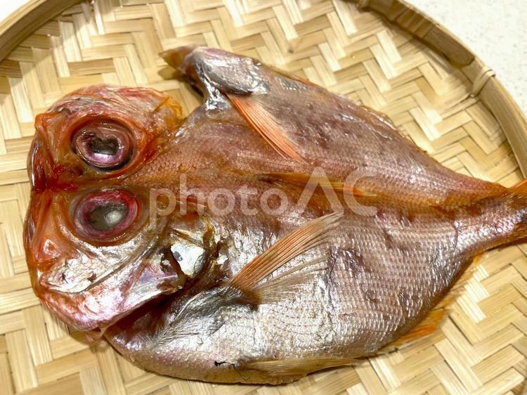 金目鯛の開きの干物（焼く前）３ 金目鯛,干物,開きの写真素材