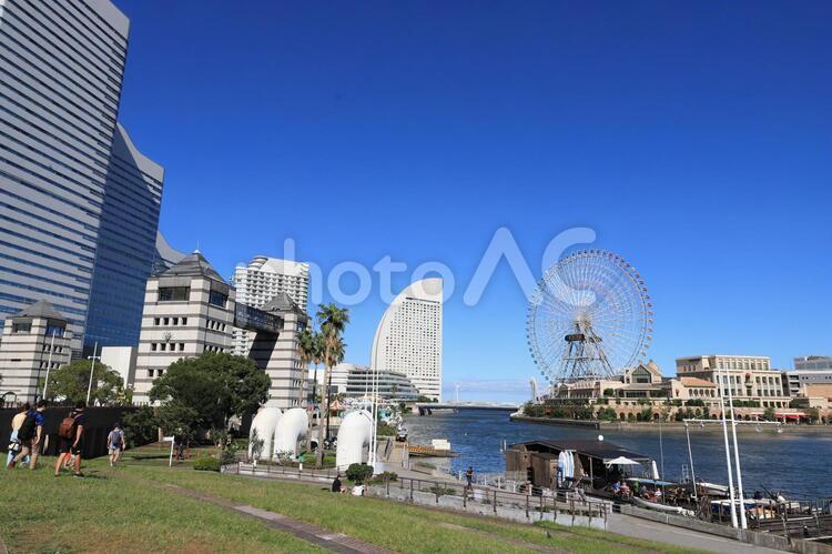 みなとみらいの風景 みなとみらい,桜木町,都会の写真素材